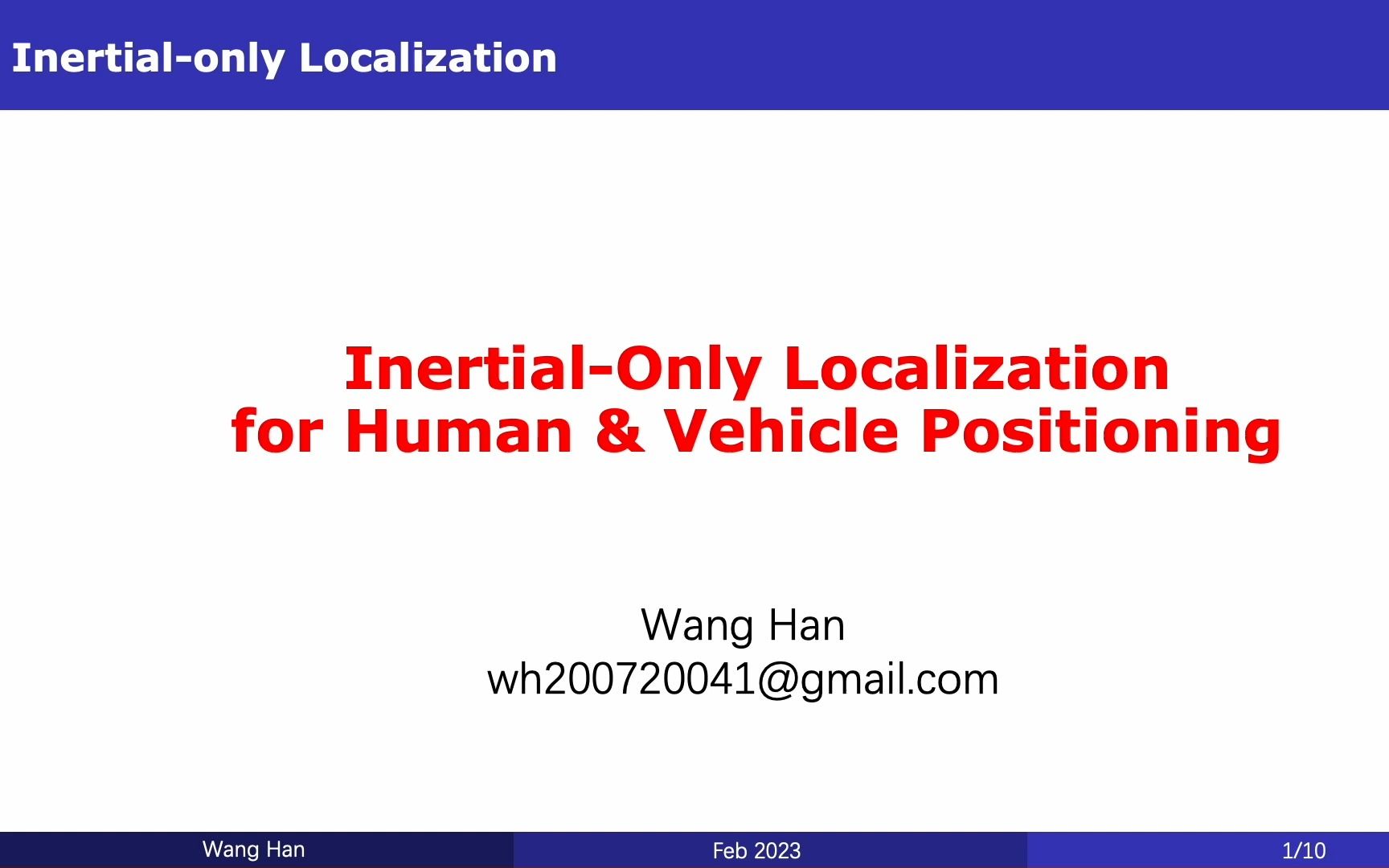 InertialOnly Positioning for Human & Car Localization 基于纯惯导的室内人员/车辆定位哔哩哔哩bilibili