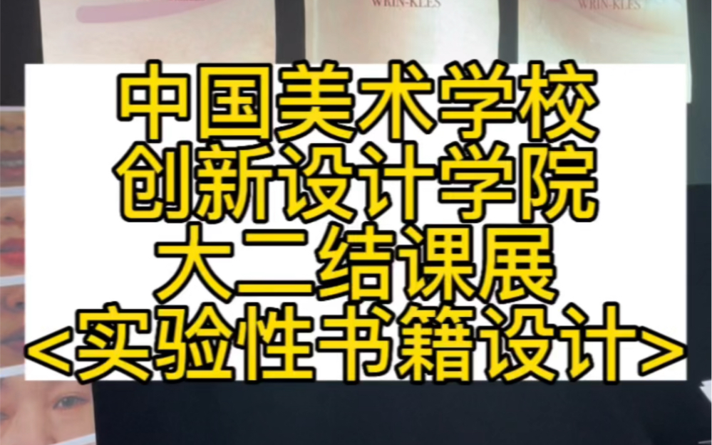 中国美术学校创新设计学院大二结课展,实验性书籍设计哔哩哔哩bilibili