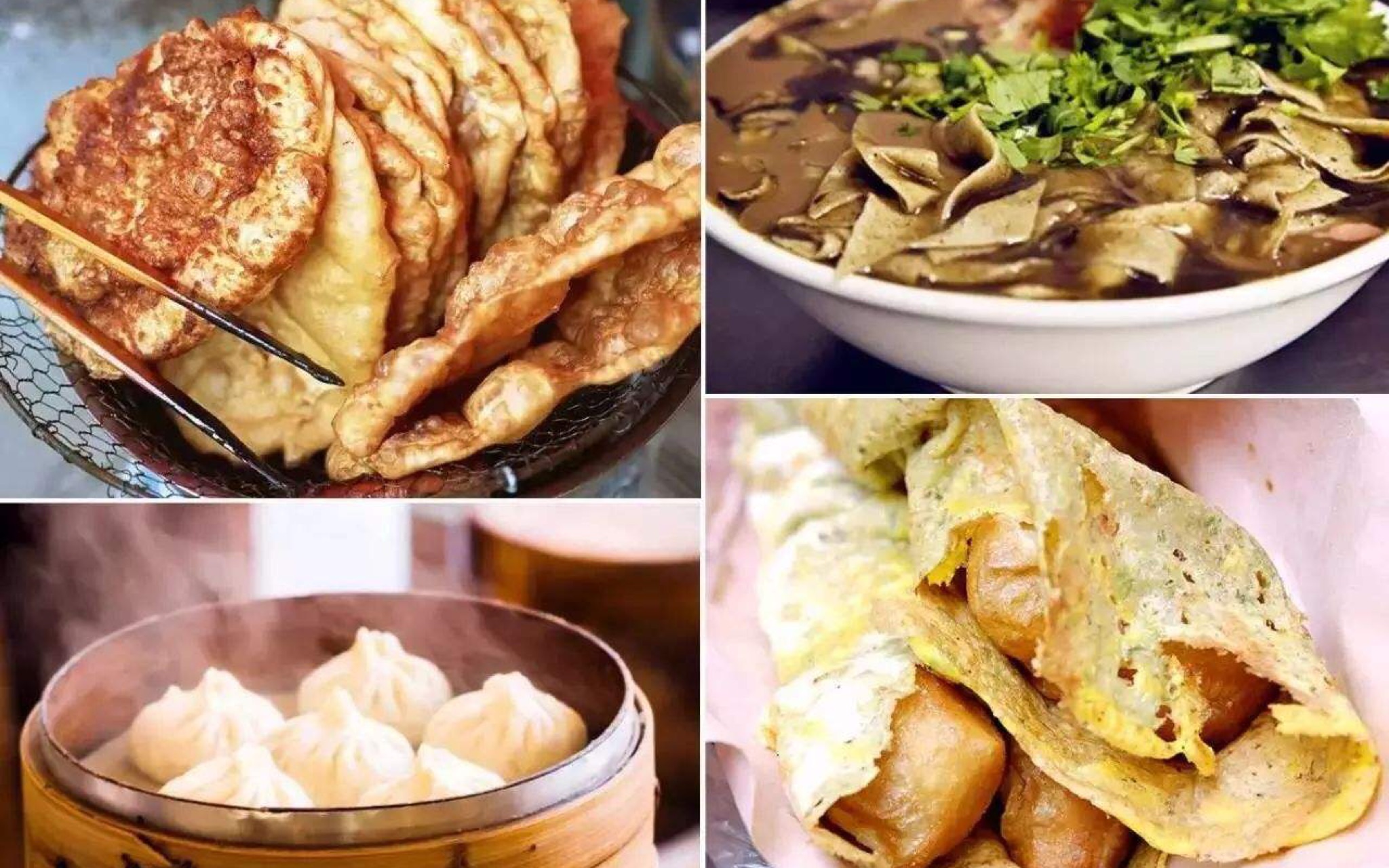 半夜被馋醒的天津孩子去老城里吃早点耳朵眼炸糕包子云吞锅巴菜