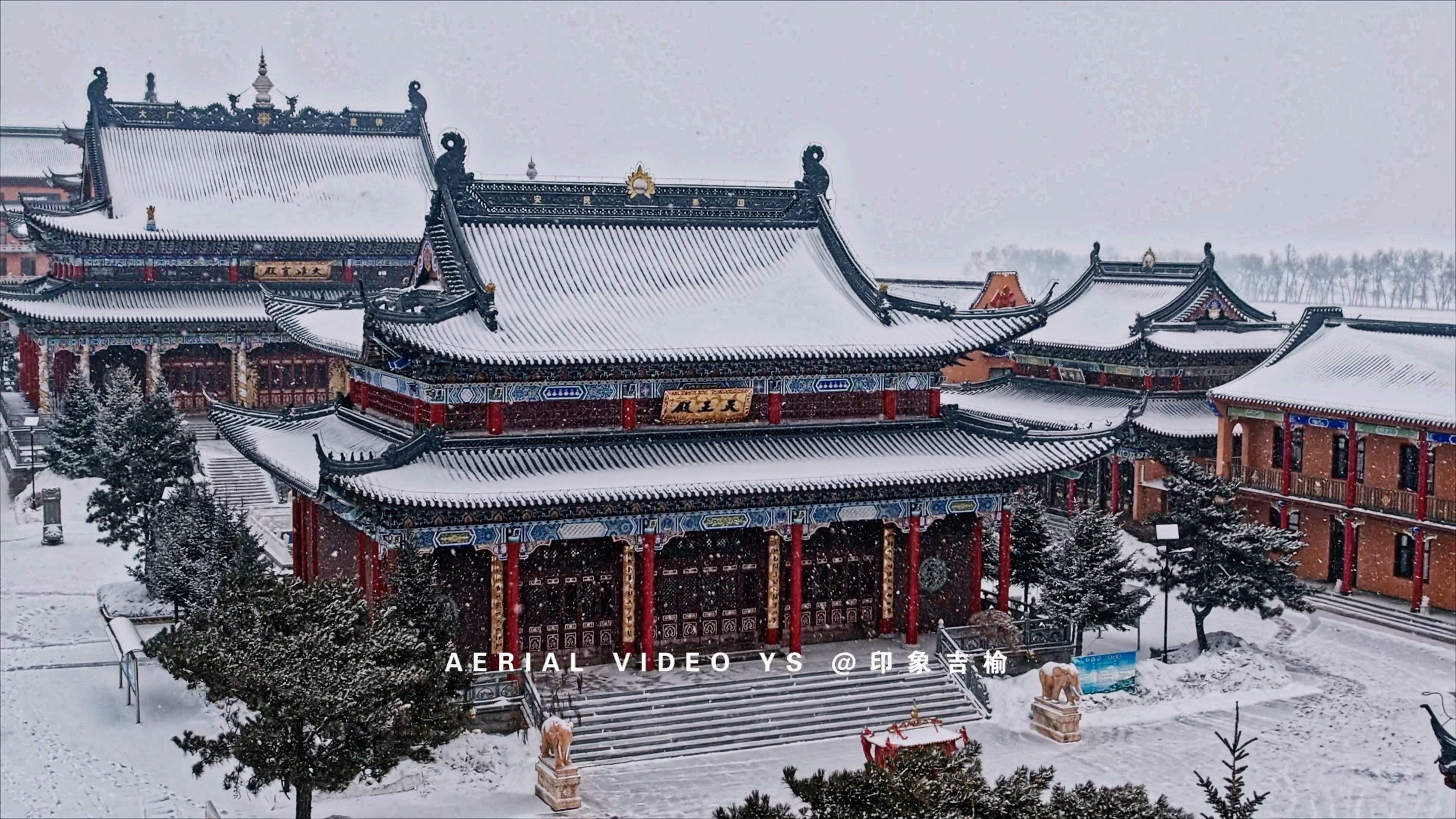 贝子庙雪景图片