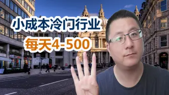 Download Video: 小成本创业的冷门行业，每天500往上跑，适合30-40岁的人