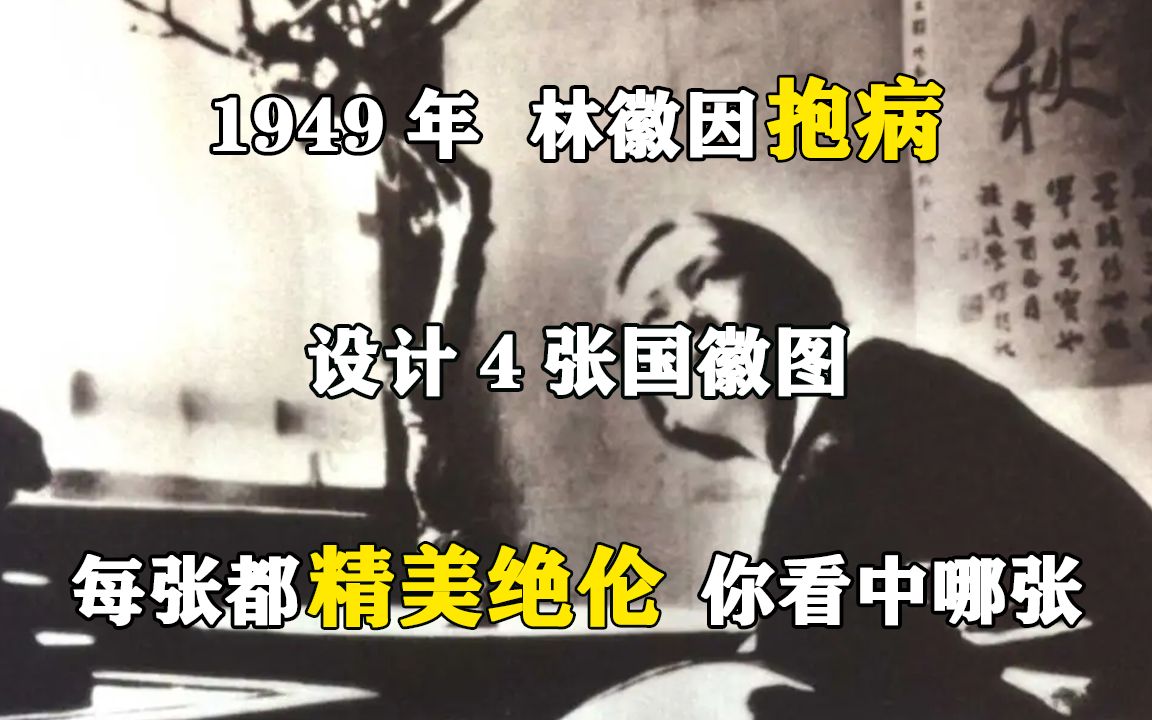 1949年,林徽因抱病设计4张国徽图,每张都精美绝伦,你看中哪张哔哩哔哩bilibili