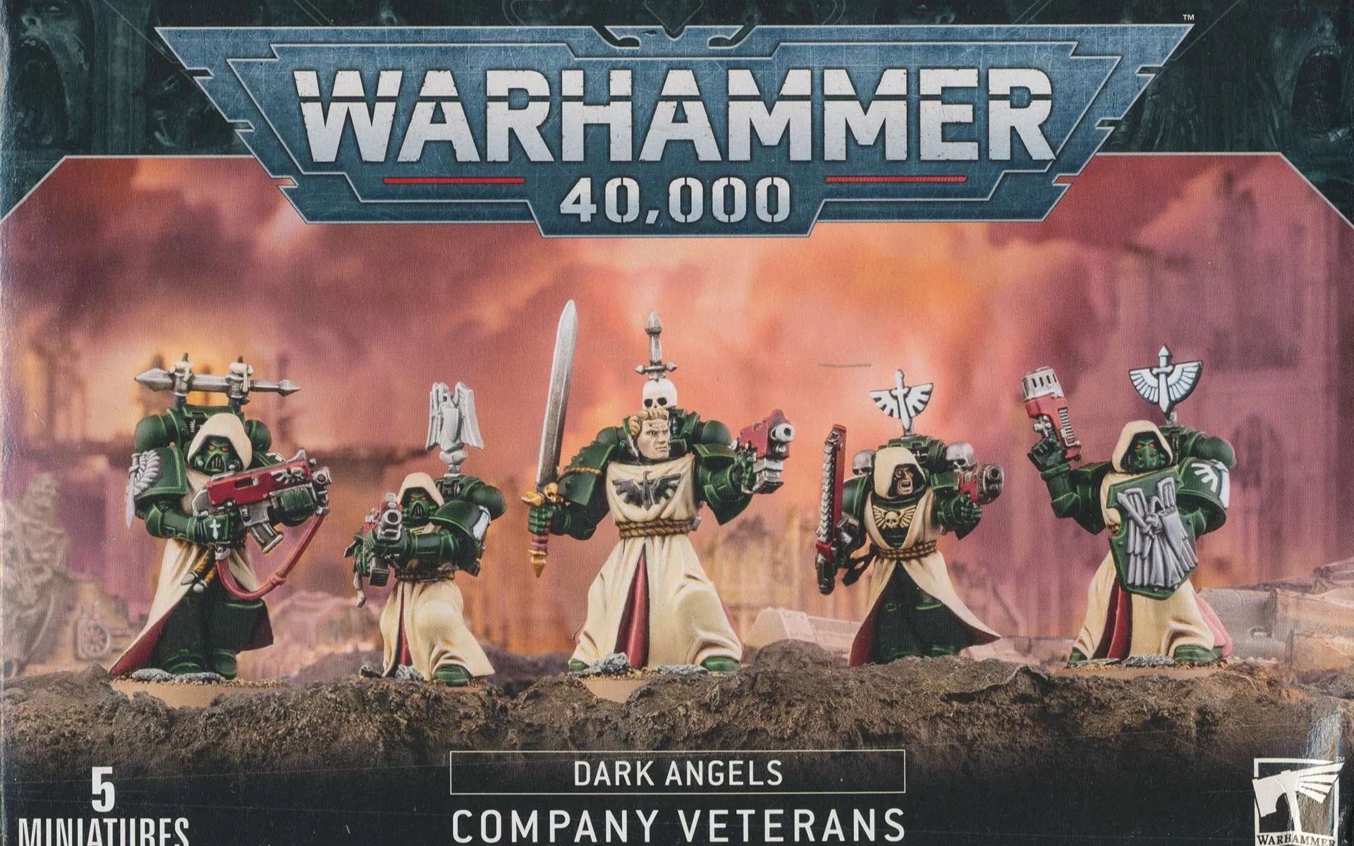 [图]【战锤开箱】40k 黑暗天使直销连队老兵 Dark Angels Company Veterans