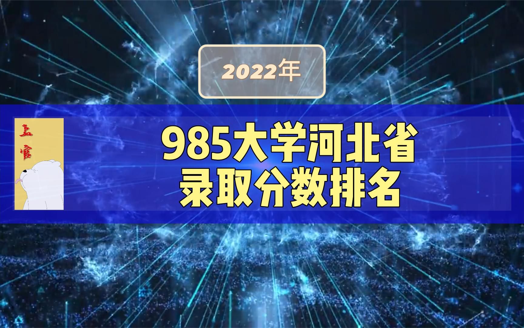 985大学河北省录取分数排名,2022年数据统计哔哩哔哩bilibili