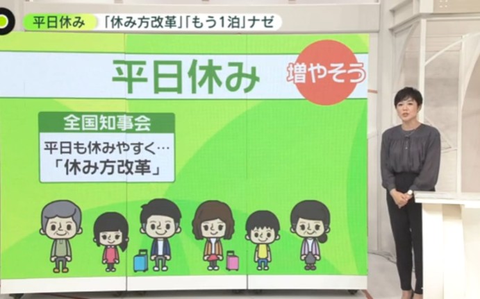 【日语解说】「平日休み」を増やそう! 観光庁も后押し… でも取れてる? 実际の取り组みは?哔哩哔哩bilibili