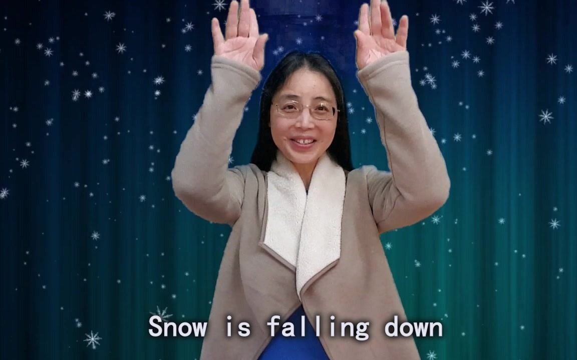 Snow Is Falling Down 雪花飘下来 (鹅妈妈中英文早教)哔哩哔哩bilibili