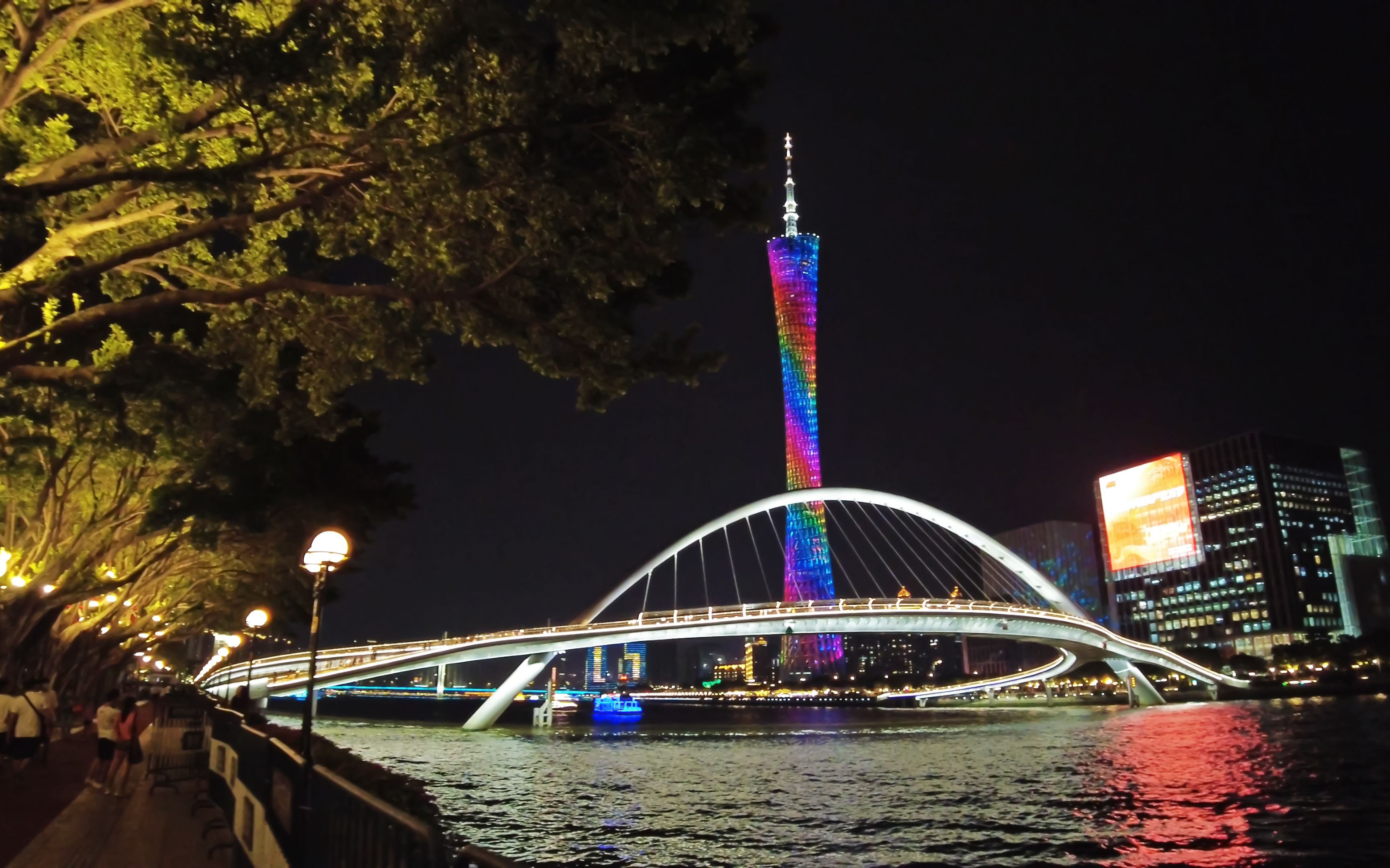 海珠桥夜景图片