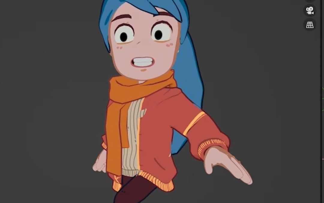 blender卡通材质作品 希尔达