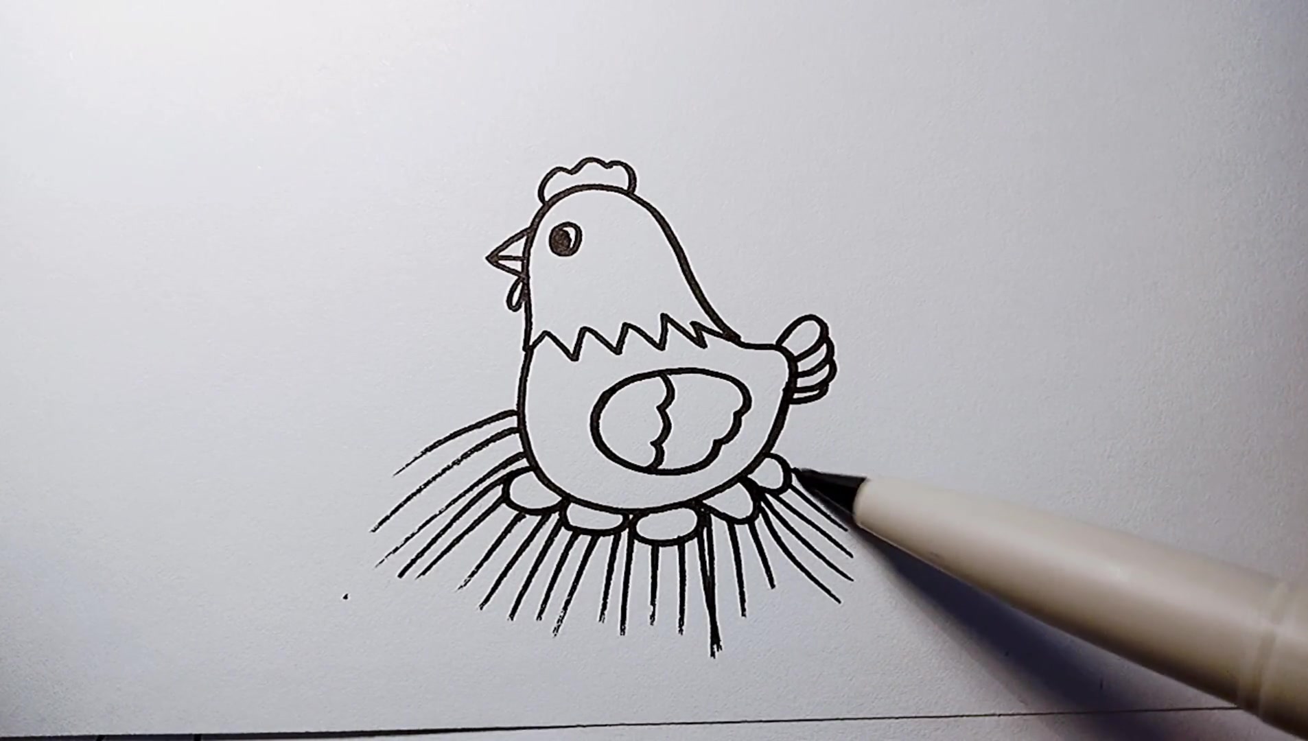 教你怎么画母鸡