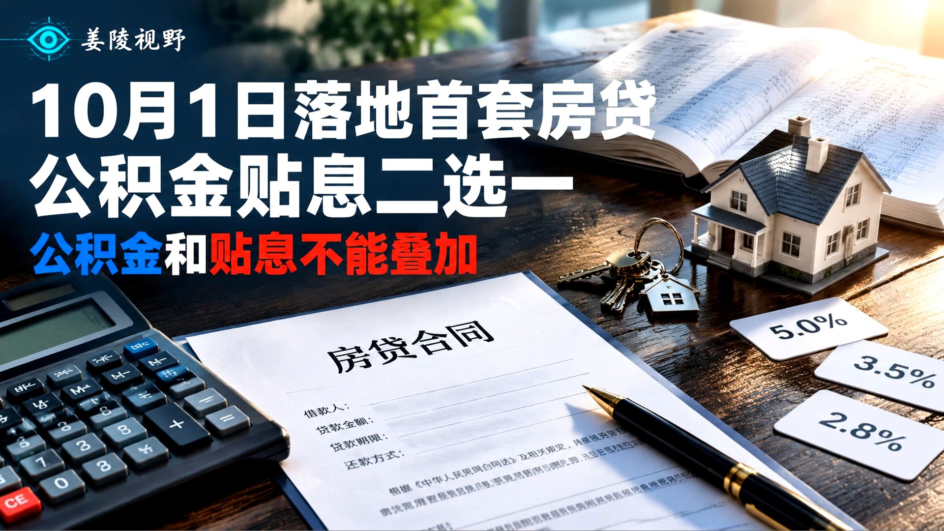 十一落地首套房贷贴息，和公积金贷款，只能二选一，不能叠加。
