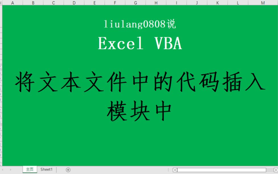 Excel VBA:将文本文件中的代码插入模块中哔哩哔哩bilibili