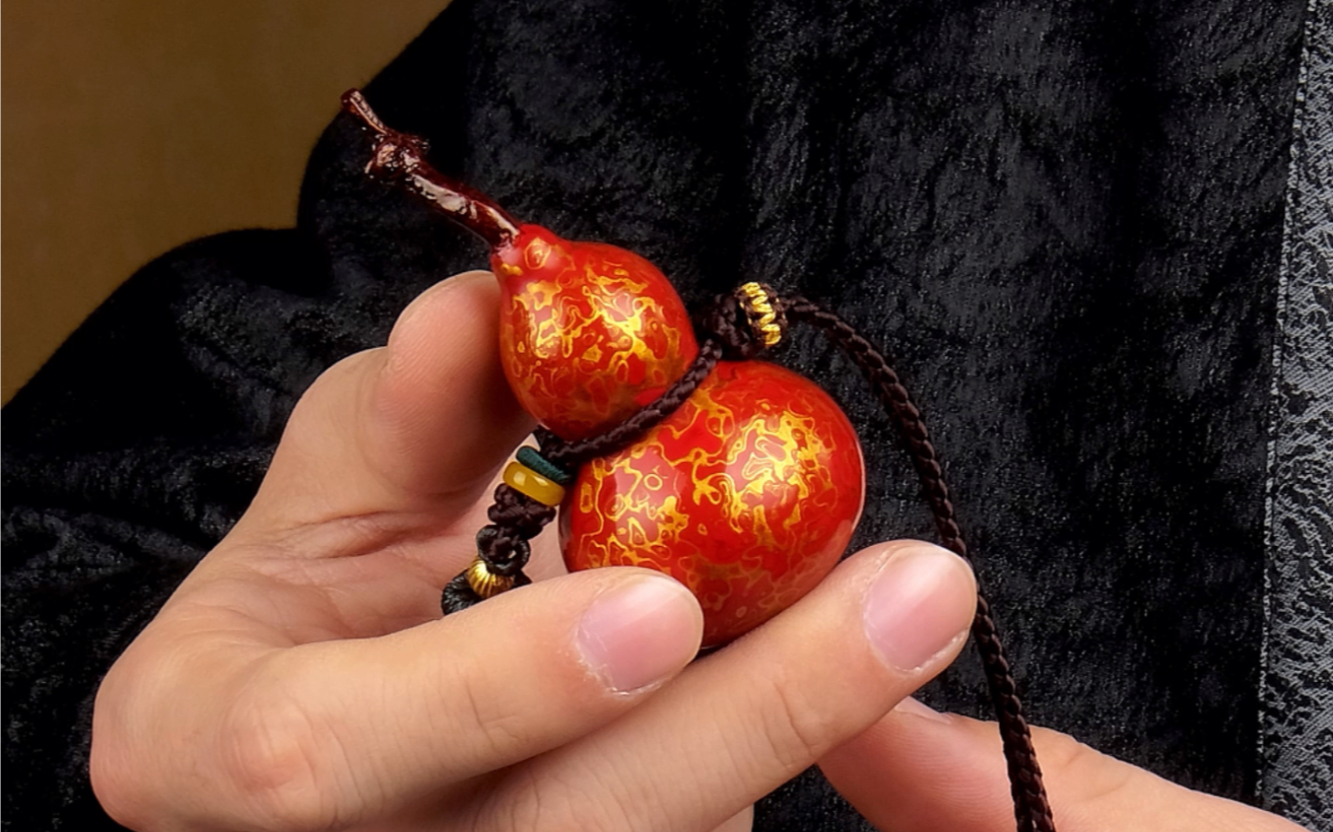 冬官《虎器相伴》大漆葫芦挂件