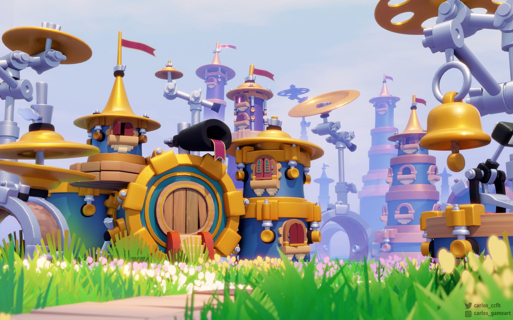 【maya场景建模】卡通场景房子建模,零基础建模案例讲解