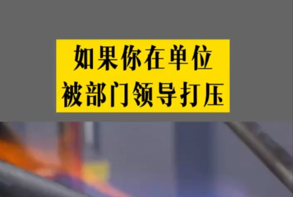 【职场锦囊】如果你在单位被部门领导打压,你该怎么办?哔哩哔哩bilibili