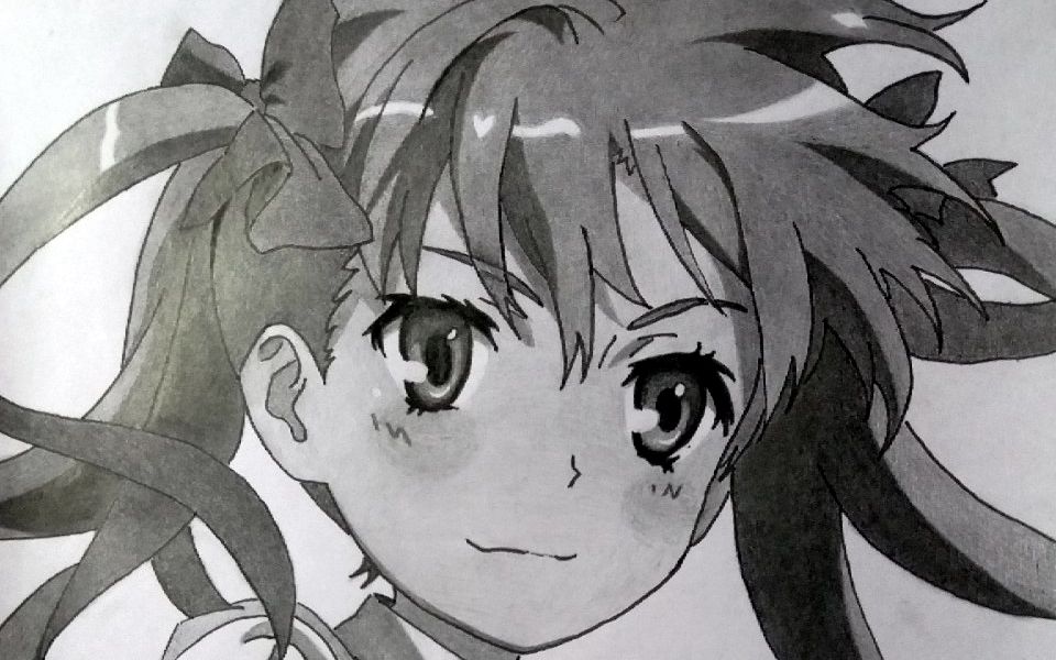 活动作品铅笔素描练习白井黑子过程合集