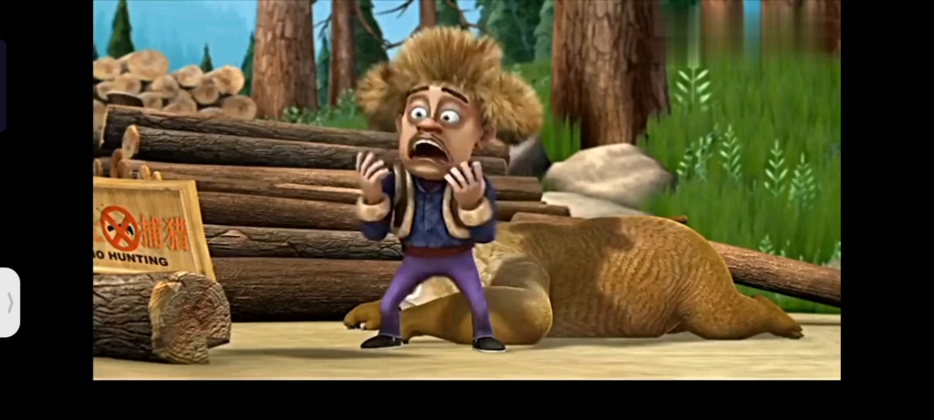 熊出没第13集禁止捕猎日原版和新版配音对比