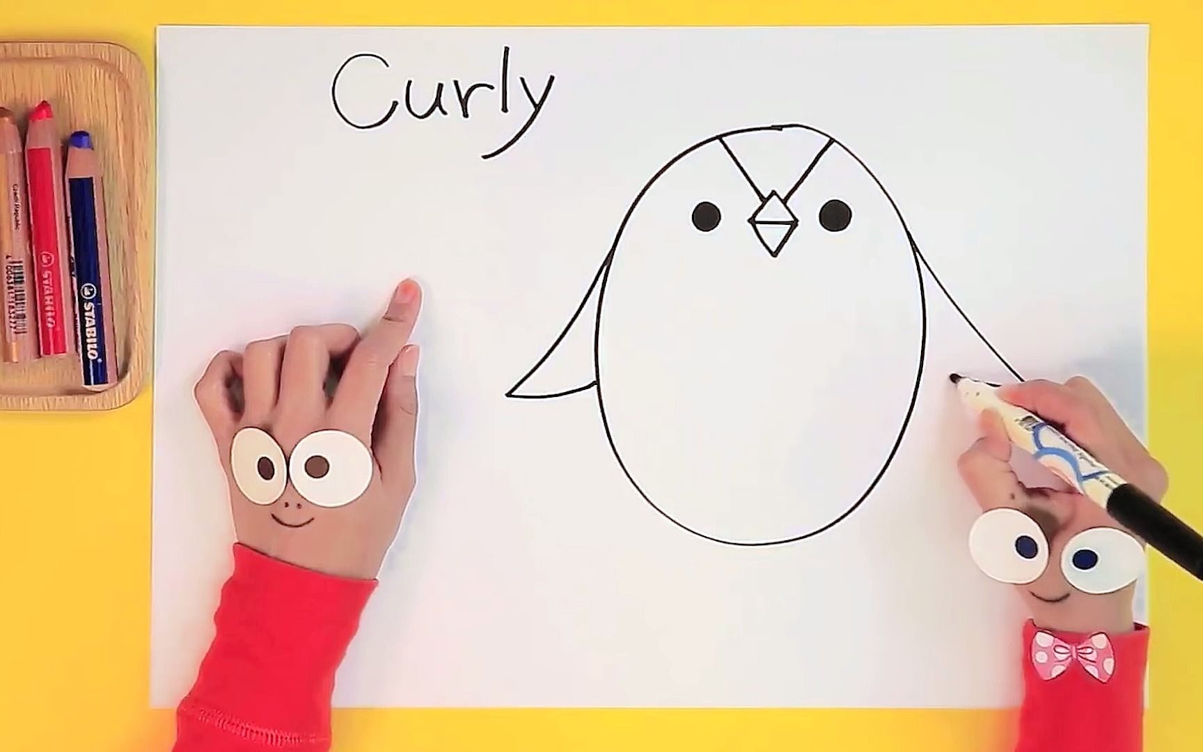 [图]用英语学画画，在画画中学英语 Badanamu Arts & Crafts EP5 Let's Draw Curly