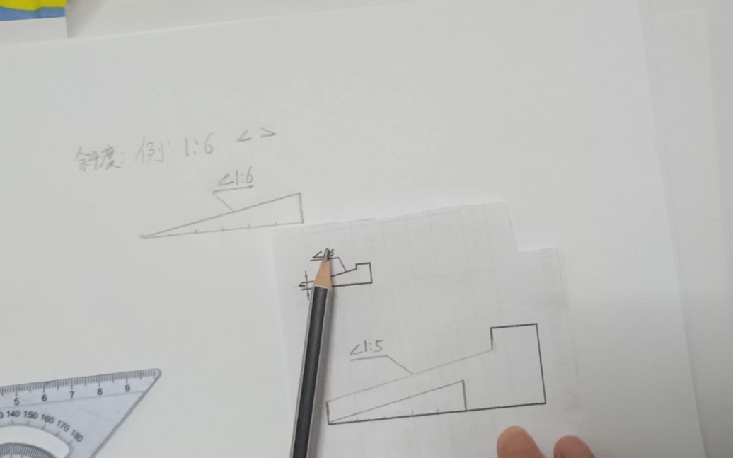 斜度标注画法图片