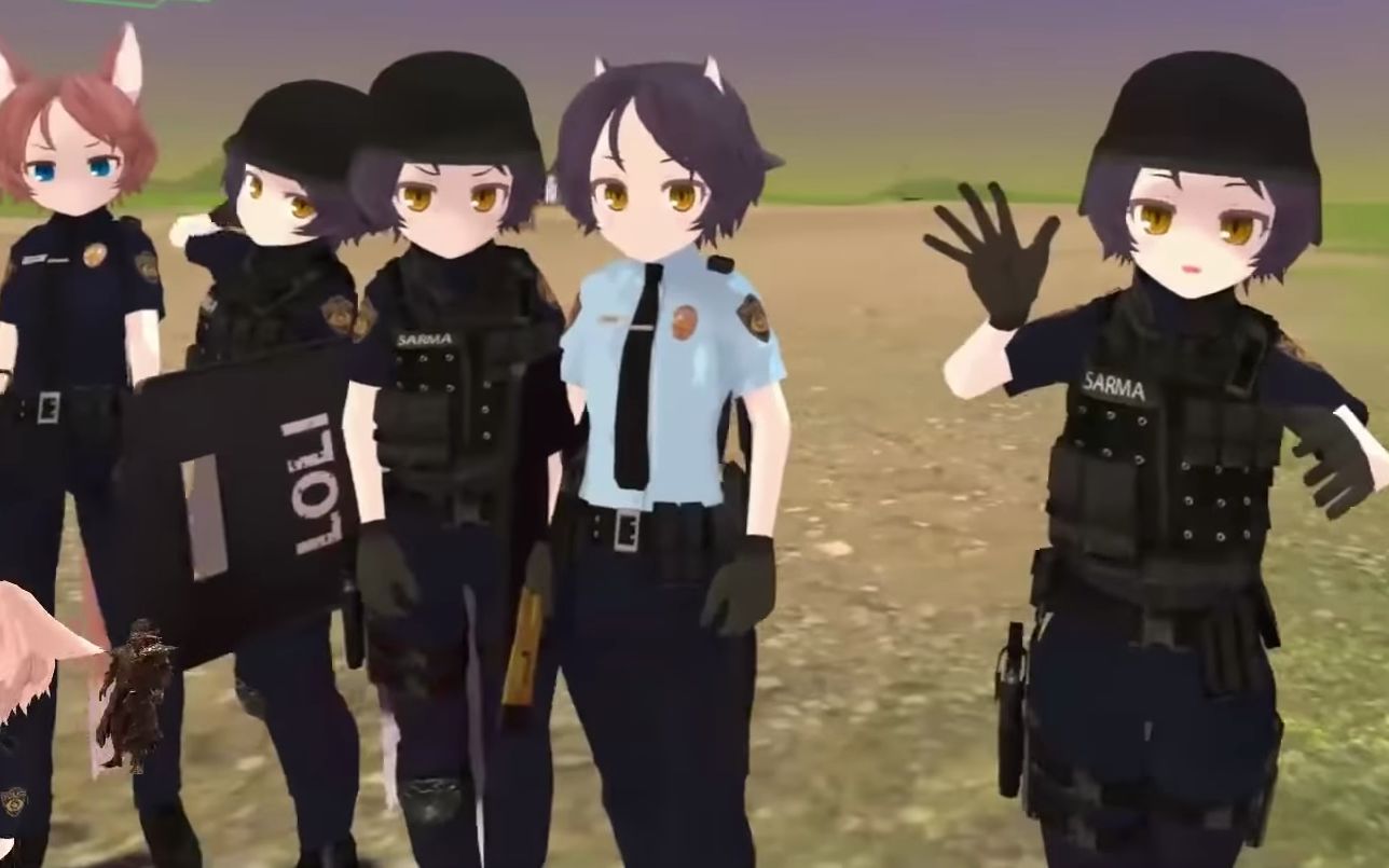 [图]【VRChat】最（萌）真实的美国警察模拟器！——沙雕国外网友的虚拟现实日常（Naddition）（中文字幕）