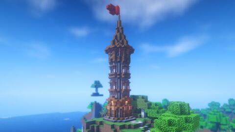 Minecraft 简单的中世纪瞭望塔 哔哩哔哩
