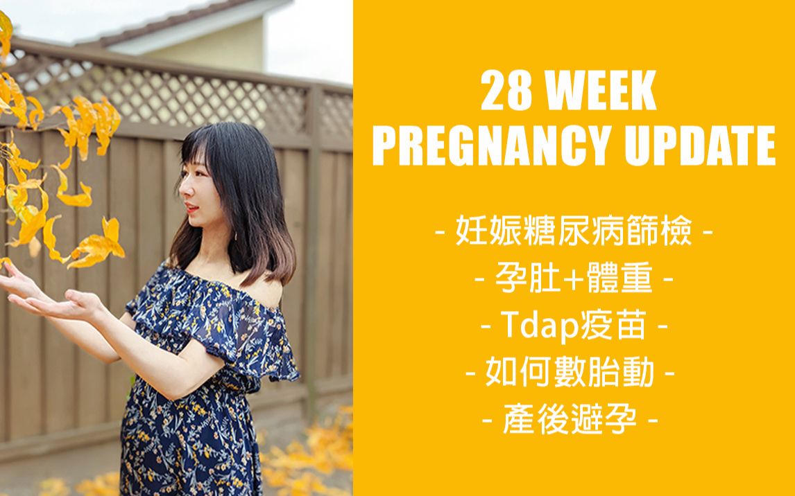 28周产检 | 糖筛 | 孕肚+体重 | Tdap疫苗 | 如何数胎动 | 产后避孕哔哩哔哩bilibili