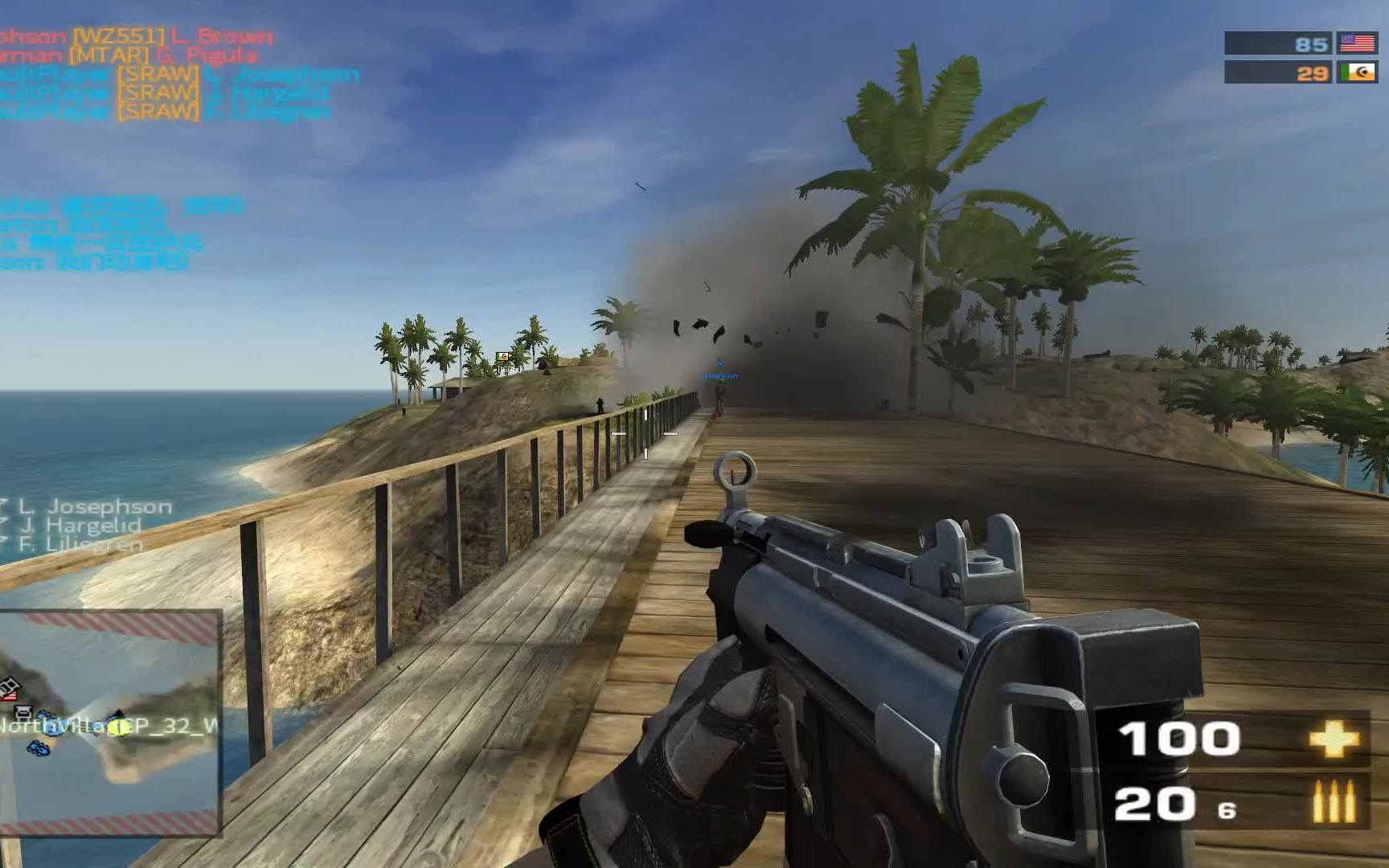 战地2aop4模组威克岛登陆战打击感很棒非常不错的mod