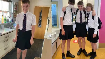 酷暑炎炎，英国一中学禁止男生穿短裤，男生：那我们穿短裙