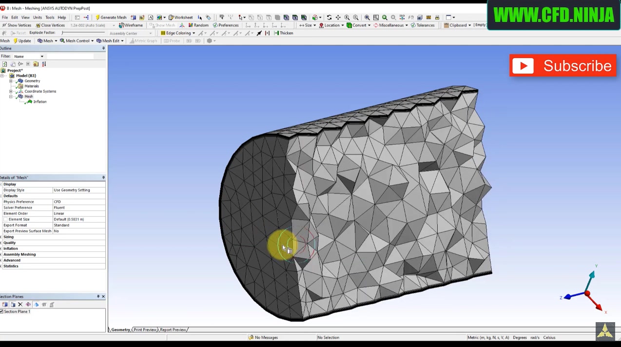 mesh网格划分之Multizone+Inflation+Face Meshing  Tutorial哔哩哔哩bilibili