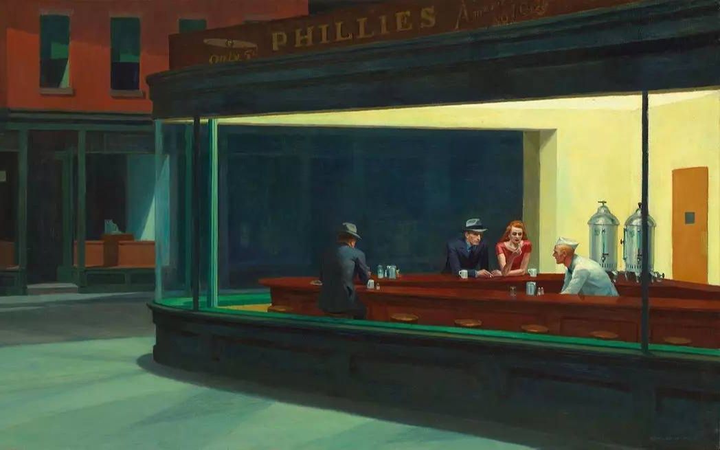 [图]最详细的Edward Hopper 《夜鹰》介绍 - Nighthawks by Edward Hopper