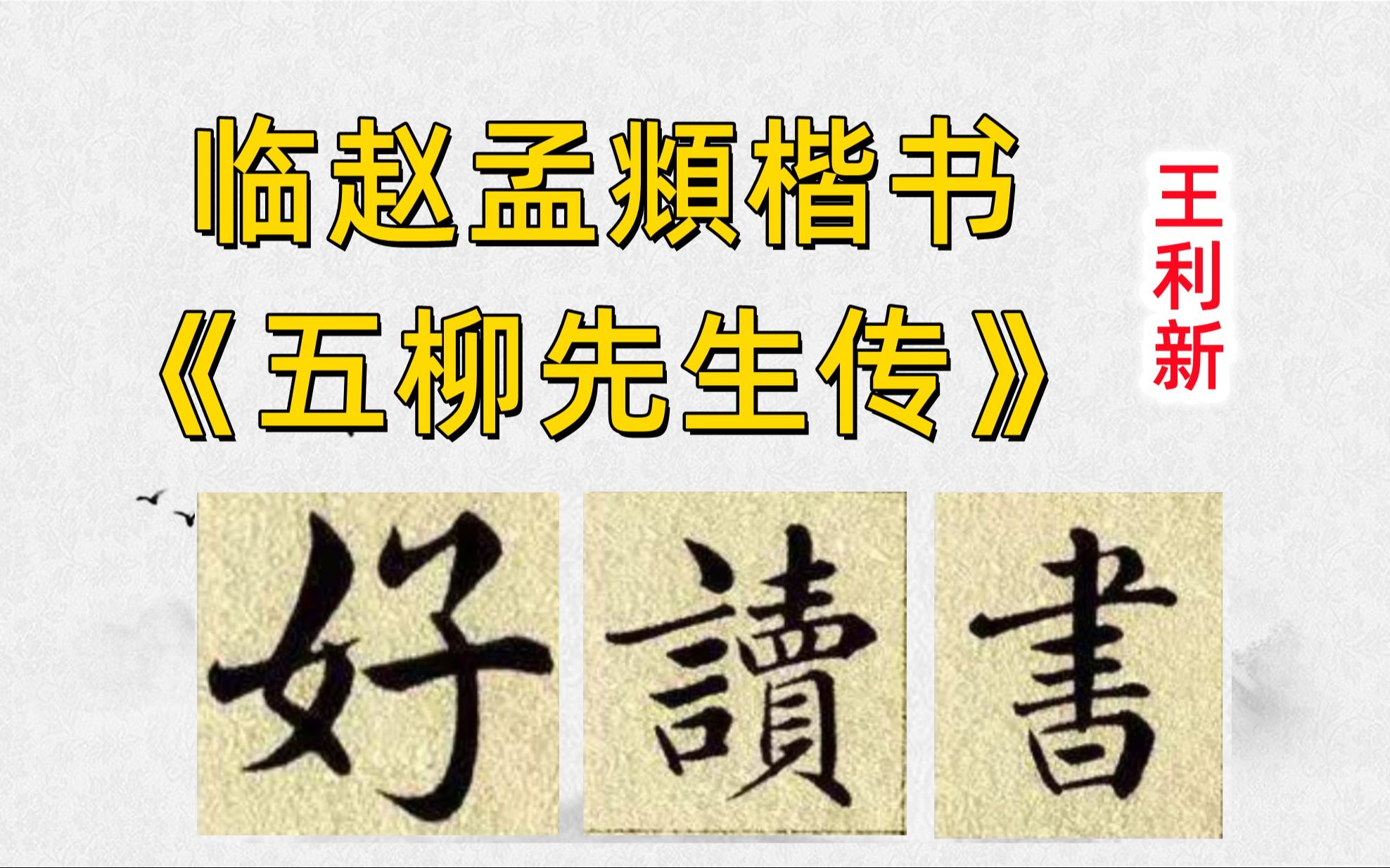 第9集 赵孟頫楷书《五柳先生传》王利新毛笔字书法练习临贴