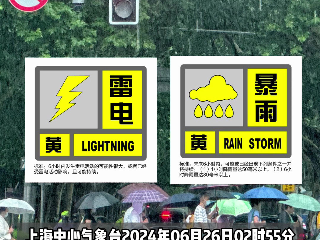 上海同时发布双黄预警,雷电+强降水来袭,全市启动防汛防台三级响应行动.哔哩哔哩bilibili