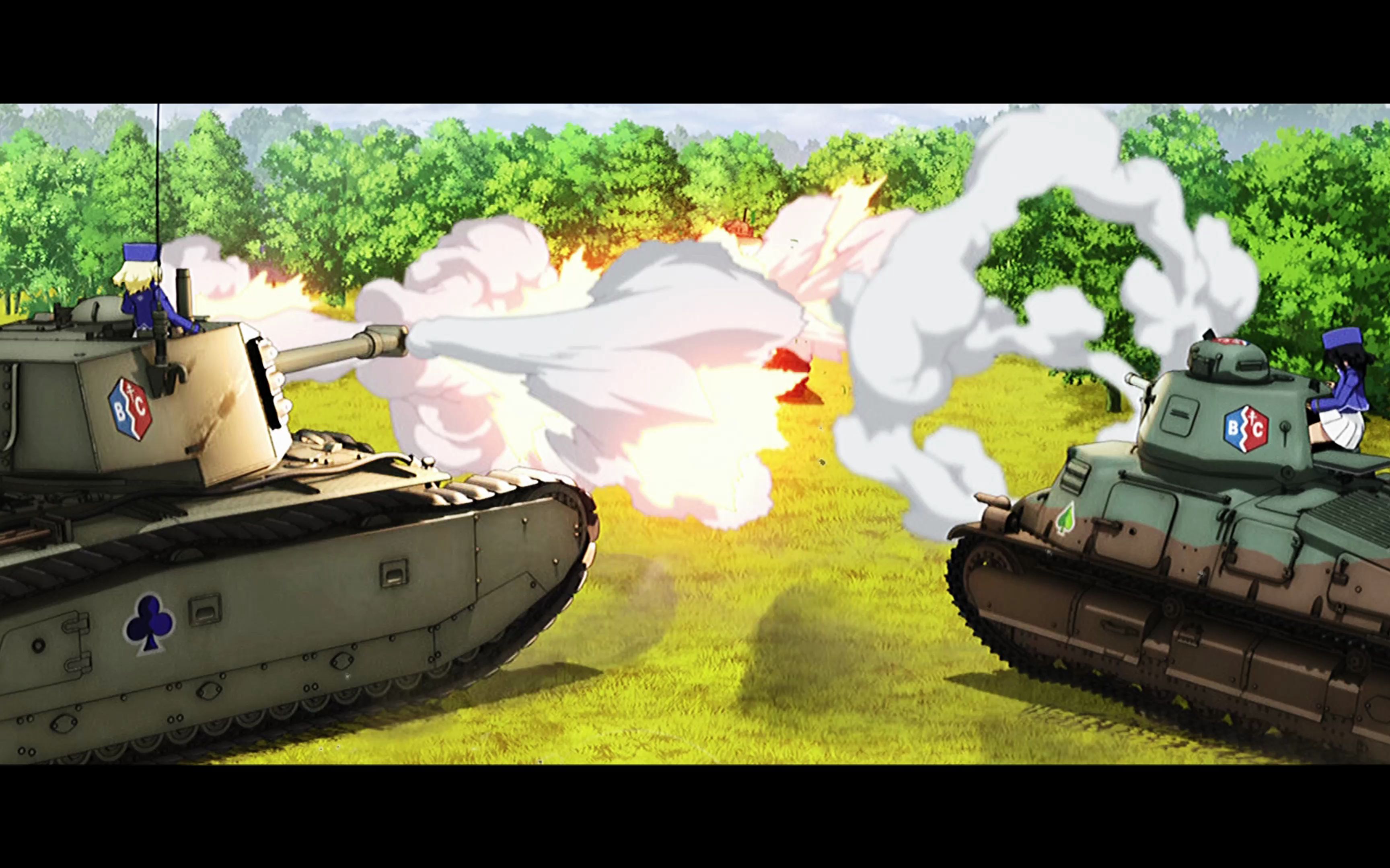 少女与战车bc学院法国队精彩镜头!