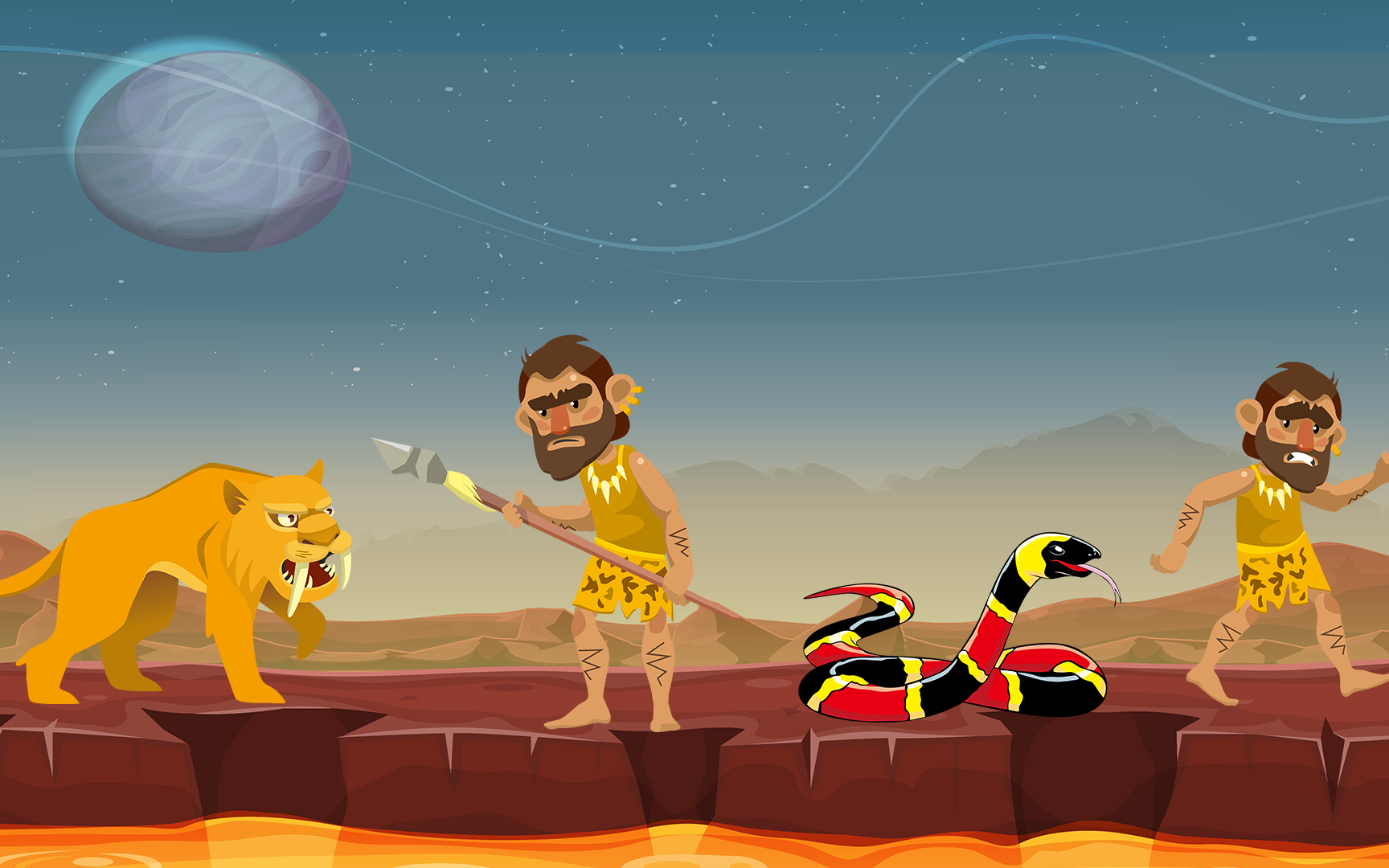 脑力测试:老虎与毒蛇,这两个原始人,谁更危险?