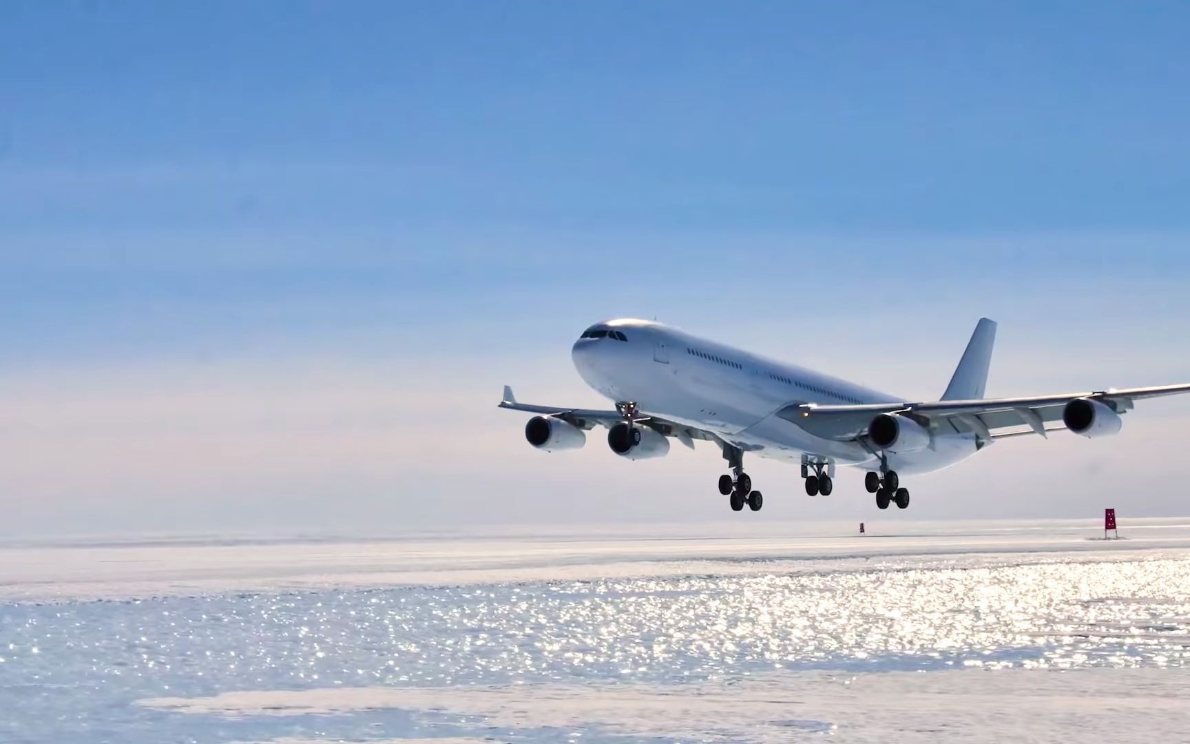 a340第一次降落南极洲!