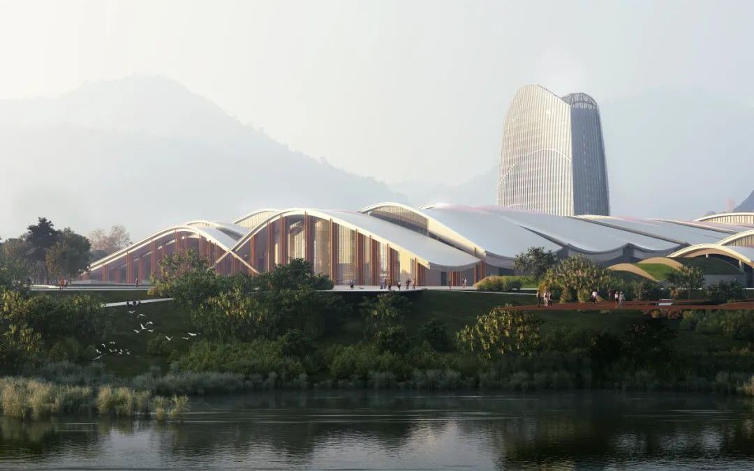 " 两山汇一谷"| 安吉国际会展中心方案公布 | 法国何斐德 启迪设计