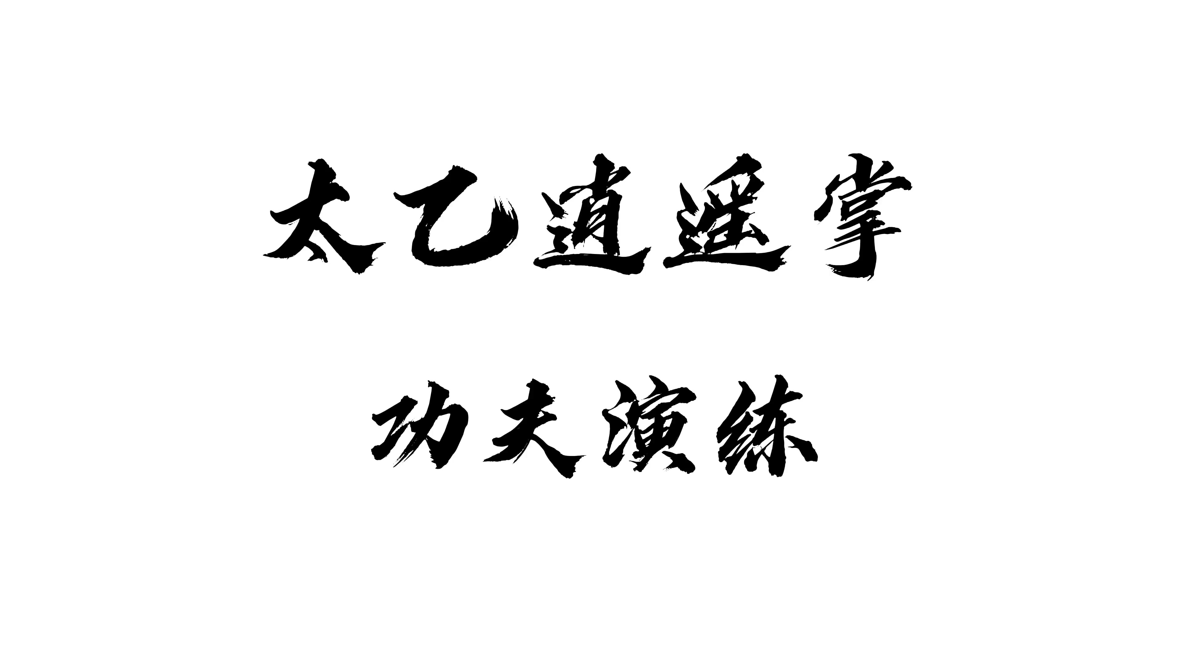 [图]【太乙逍遥掌】武当派内家拳宗秘传功夫