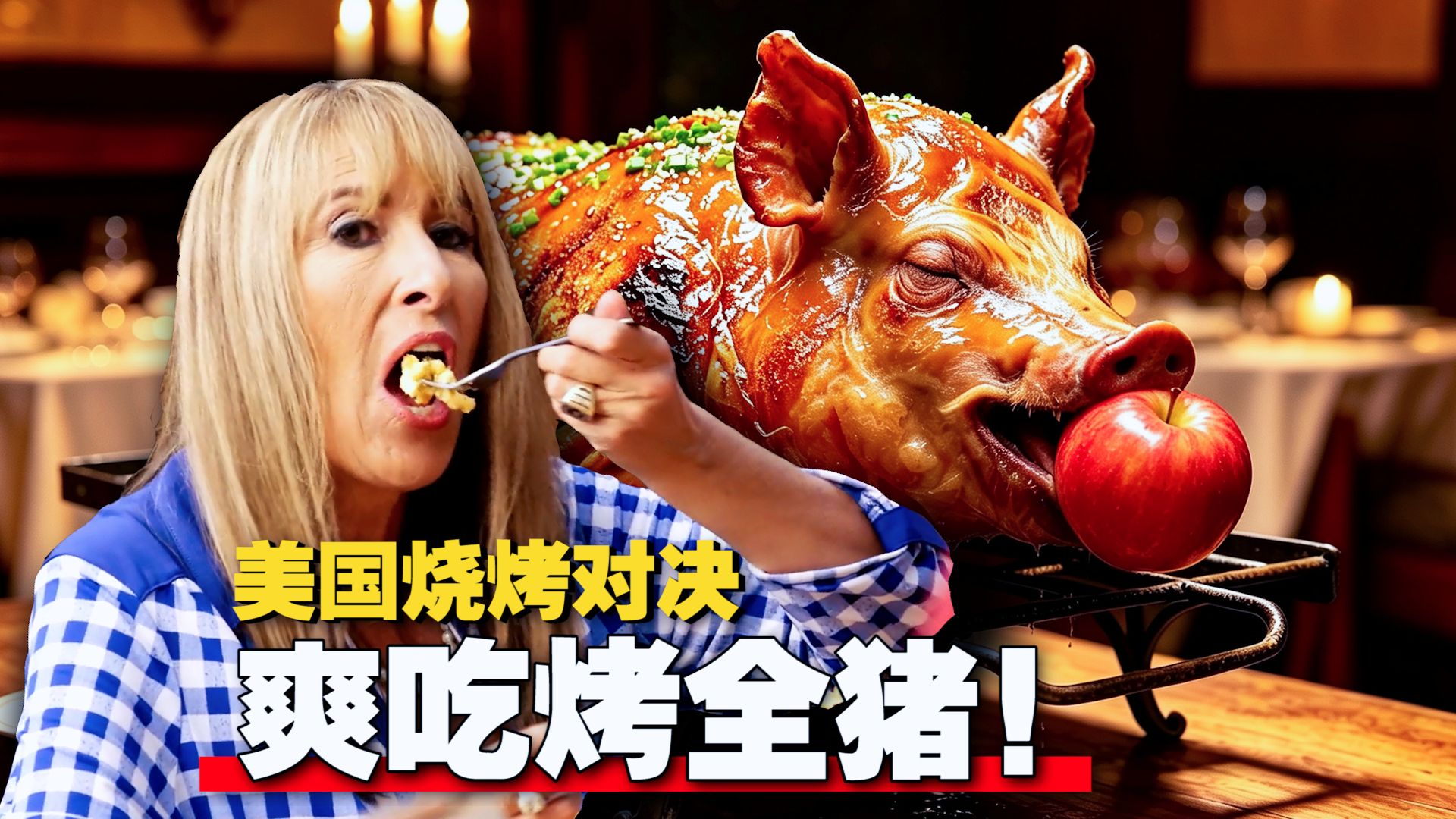 深夜放毒！烤全猪皮酥肉烂 评委疯抢供不应求！《美国烧烤对决》