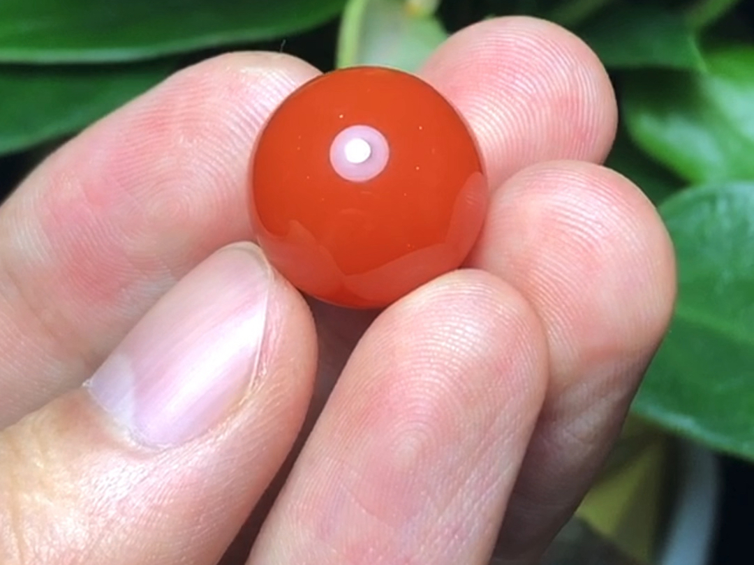 原矿保山南红圆珠!