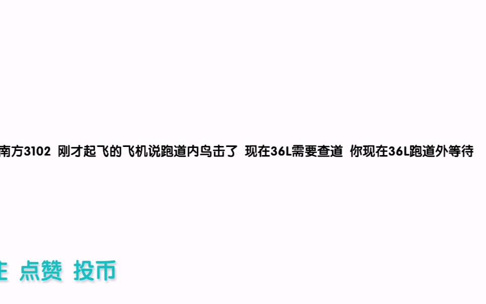 ATC录音第41期 塔台:飞机鸟击要查道 鸟:我都嗝屁了还查个屁哔哩哔哩bilibili