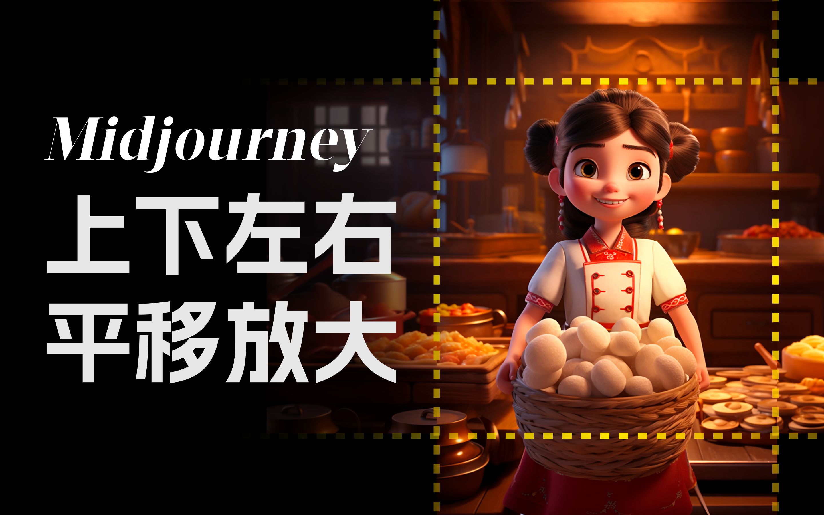 midjourney又更新了,支持上下左右,无限平移放大图片.哔哩哔哩bilibili