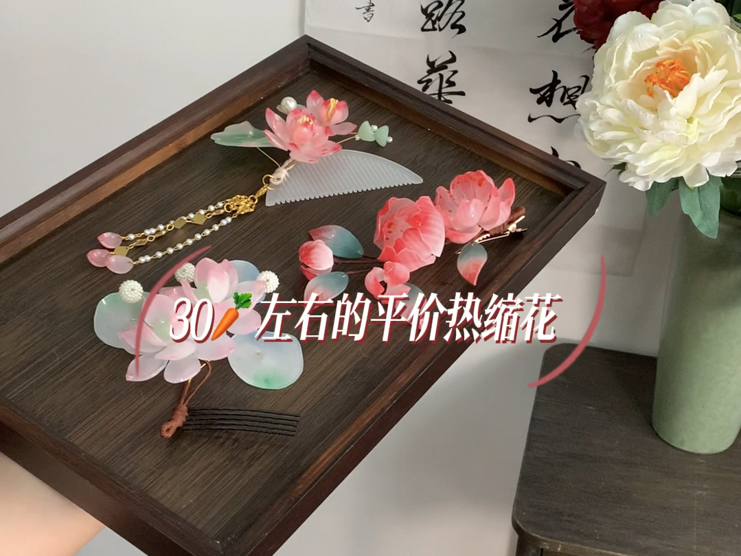 【30左右的平价热缩花】荷花海棠花都好看哔哩哔哩bilibili