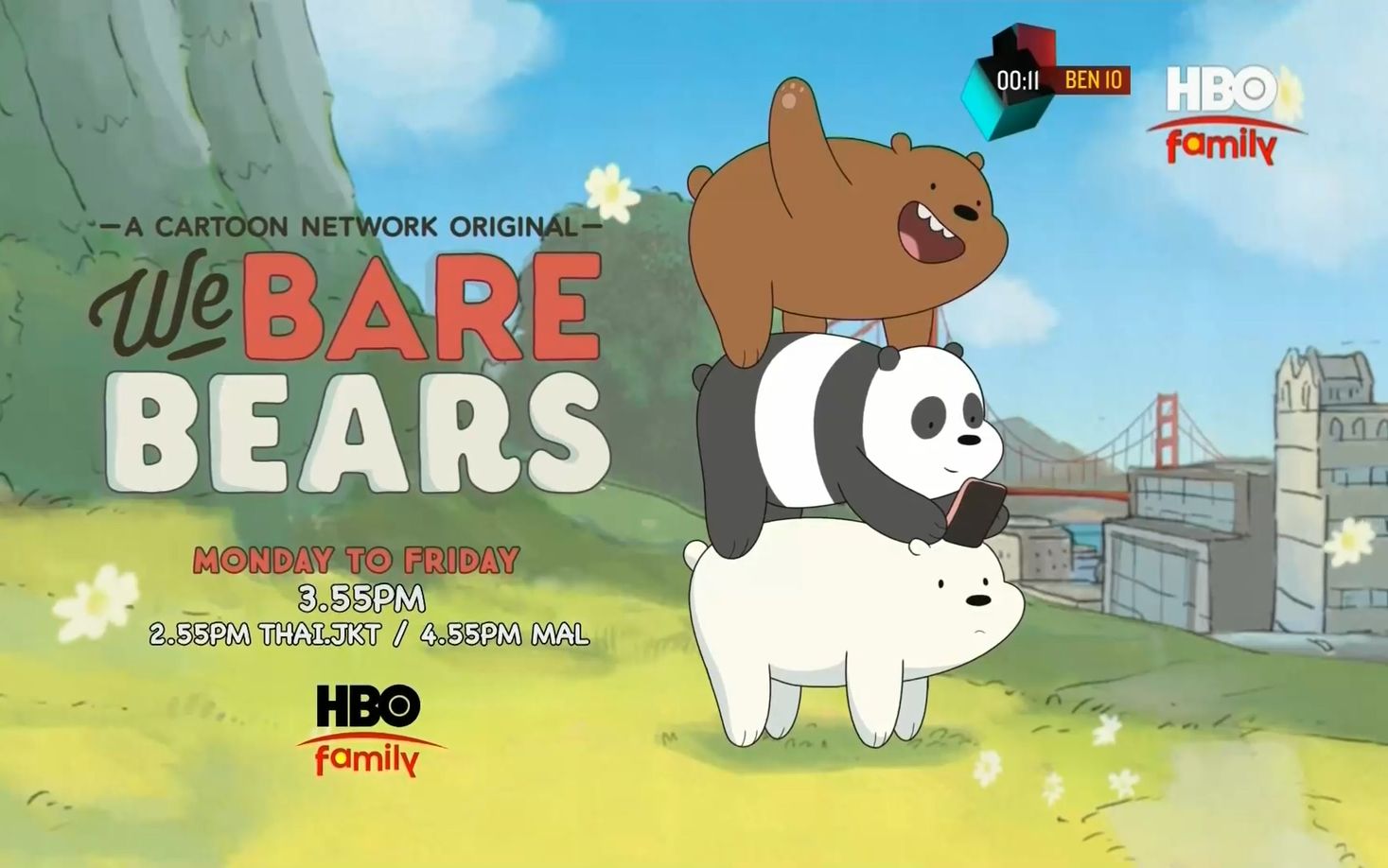 hbofamily(hbo温馨家庭)《咱们裸熊/熊熊遇见你(we bare bears)》宣传