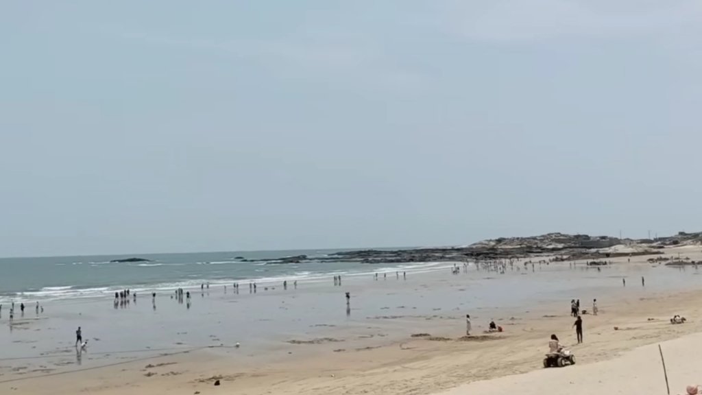 石狮黄金海岸沙滩实拍