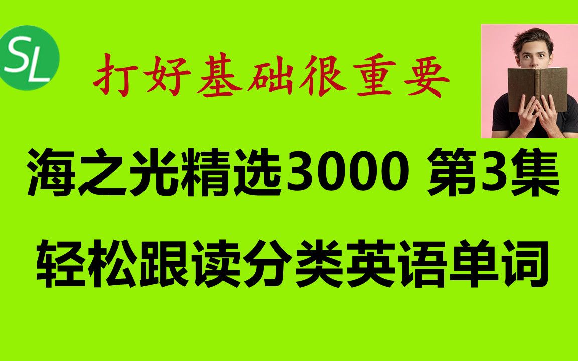 【初学者英语单词】海之光3000分类英语单词 第3集 | 打好英语词汇基础,快速提升英文听力口语水平哔哩哔哩bilibili