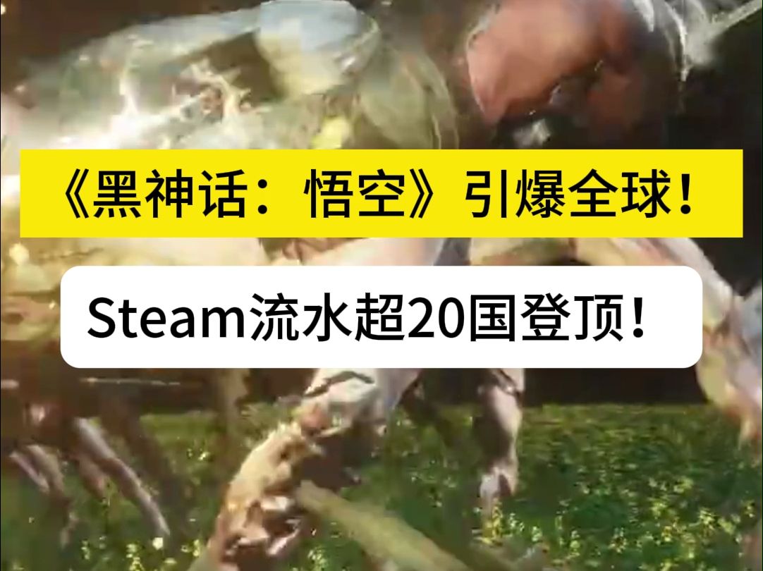 《黑神话:悟空》引爆全球!Steam流水超20国登顶!#黑神话悟空 #国产3A #游戏推荐 #Steam榜单 #西游题材 #动作冒险 #全球上线 #国游崛起哔哩哔哩...