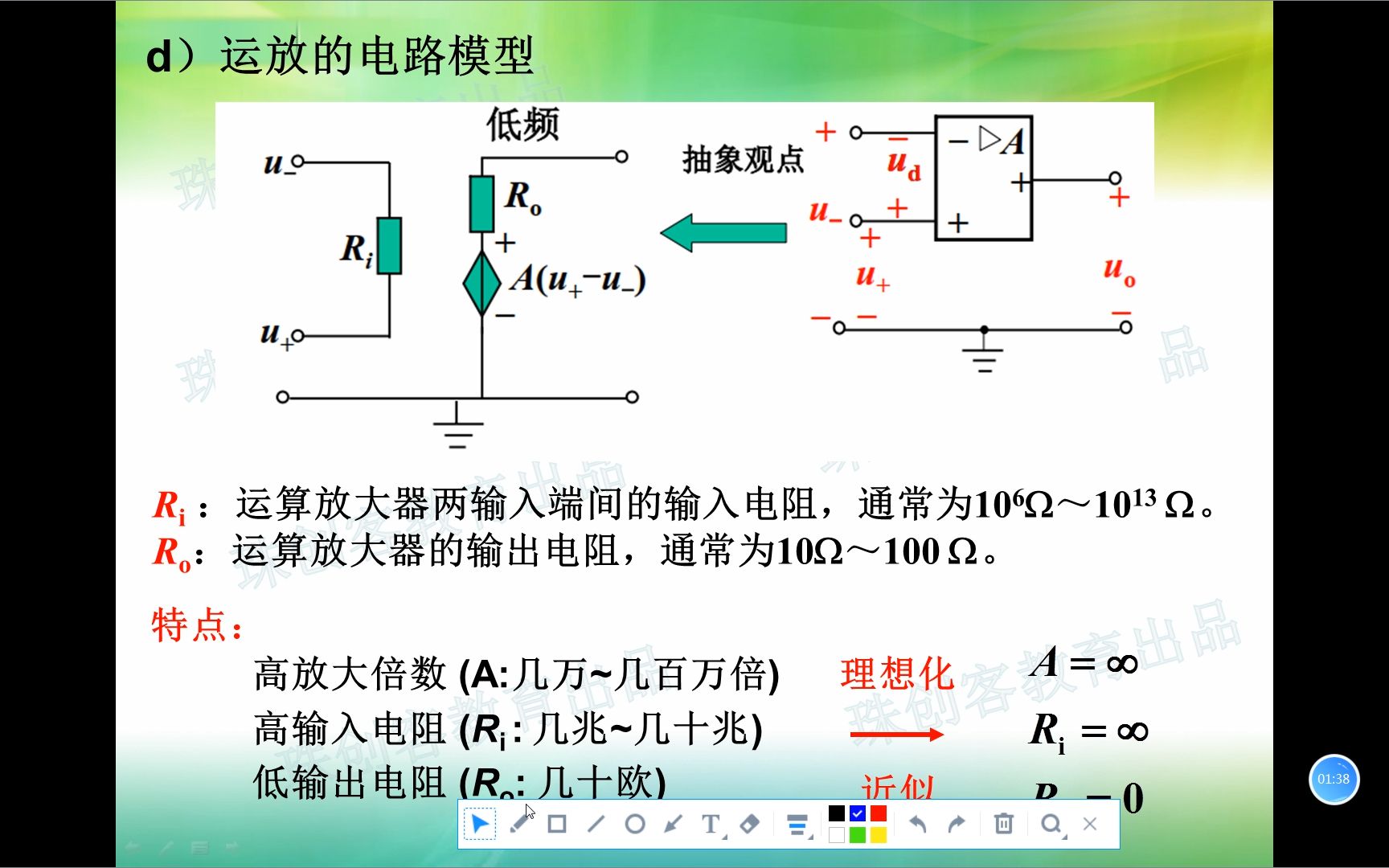 模拟电路047 集成运放电路的等效模型分析哔哩哔哩bilibili