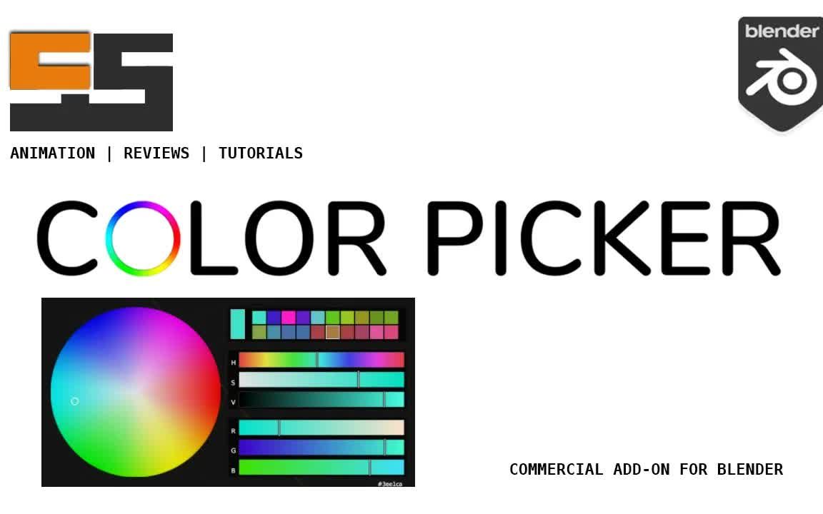 iBlender中文版插件 Color Picker 拾色器 颜色吸管取色 色彩管理 ColorPicker Blender 插件 教程哔哩哔哩bilibili