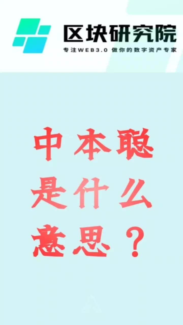 中本聪是什么意思哔哩哔哩bilibili