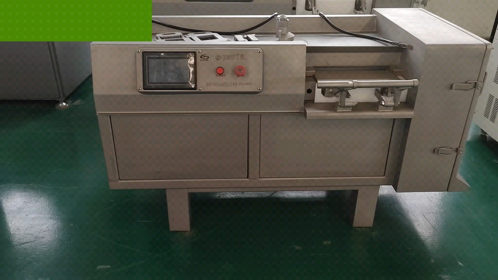 350型牛肉粒冻肉切丁机 辣子鸡丁冷鲜肉切丁机 三维冻肉切丁机厂家_哔