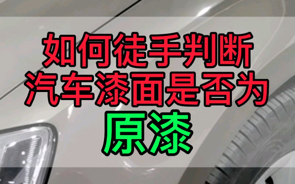 如何徒手判断汽车漆面是否为原漆,在不经意间了解整车车况哔哩哔哩bilibili